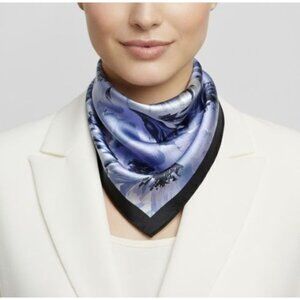 ⭐Luxury Elegant Bandana Square Silky Scarf Floral Red White Soft headband hijab